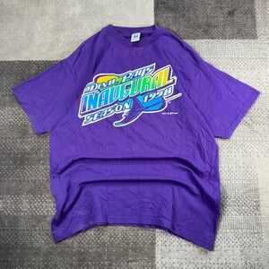 Vintage Logo 7 Tampa Bay Devil Rays 1998 Inaugural Season Purple T-Shirt Mens XL